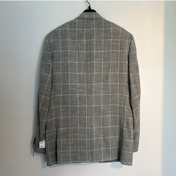 NWT Michael Kors Classic-Fit Windowpane Sage Green Sport Coat Blazer, Men's 38R - Picture 9 of 11